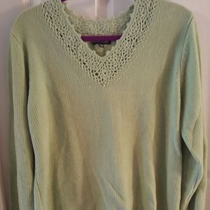 Womens Carolyn Taylor Sweater Green XL